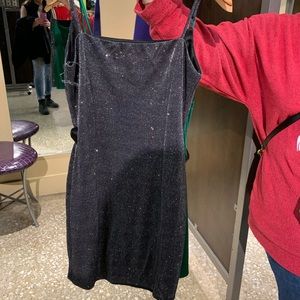 Black sparkly fitted dress